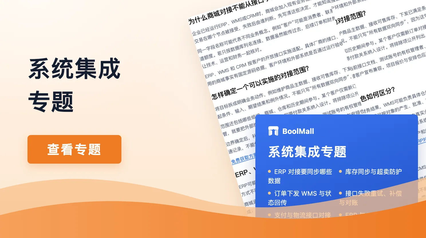 《商城与 ERP、WMS、CRM 对接：方案、接口与验收》封面